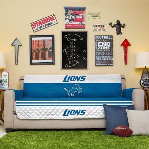 Detroit Lions Blue Sofa Protector
