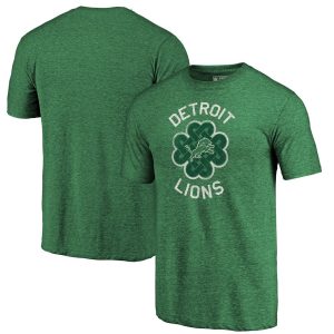 Detroit Lions Green St. Patrick’s Day Luck Tradition Tri-Blend T-Shirt