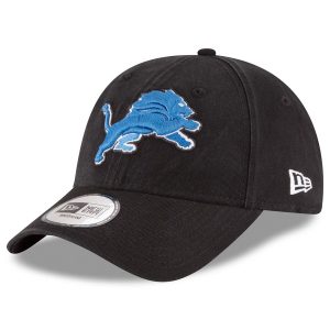 New Era Detroit Lions Black Ne Core Fit 49FORTY Fitted Hat